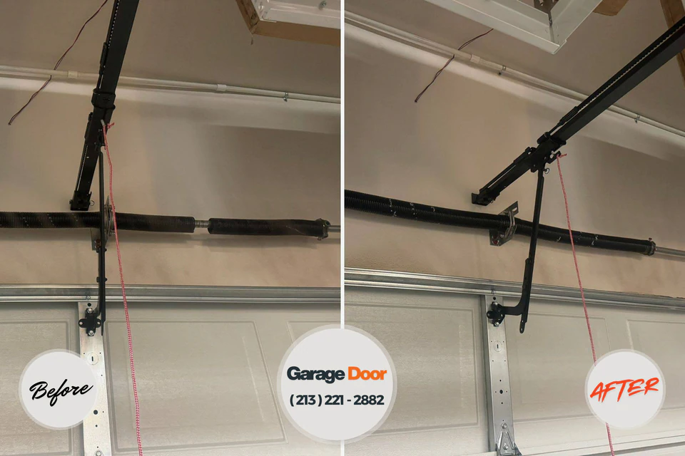 Before and after: garage door repair Mansfield, PA